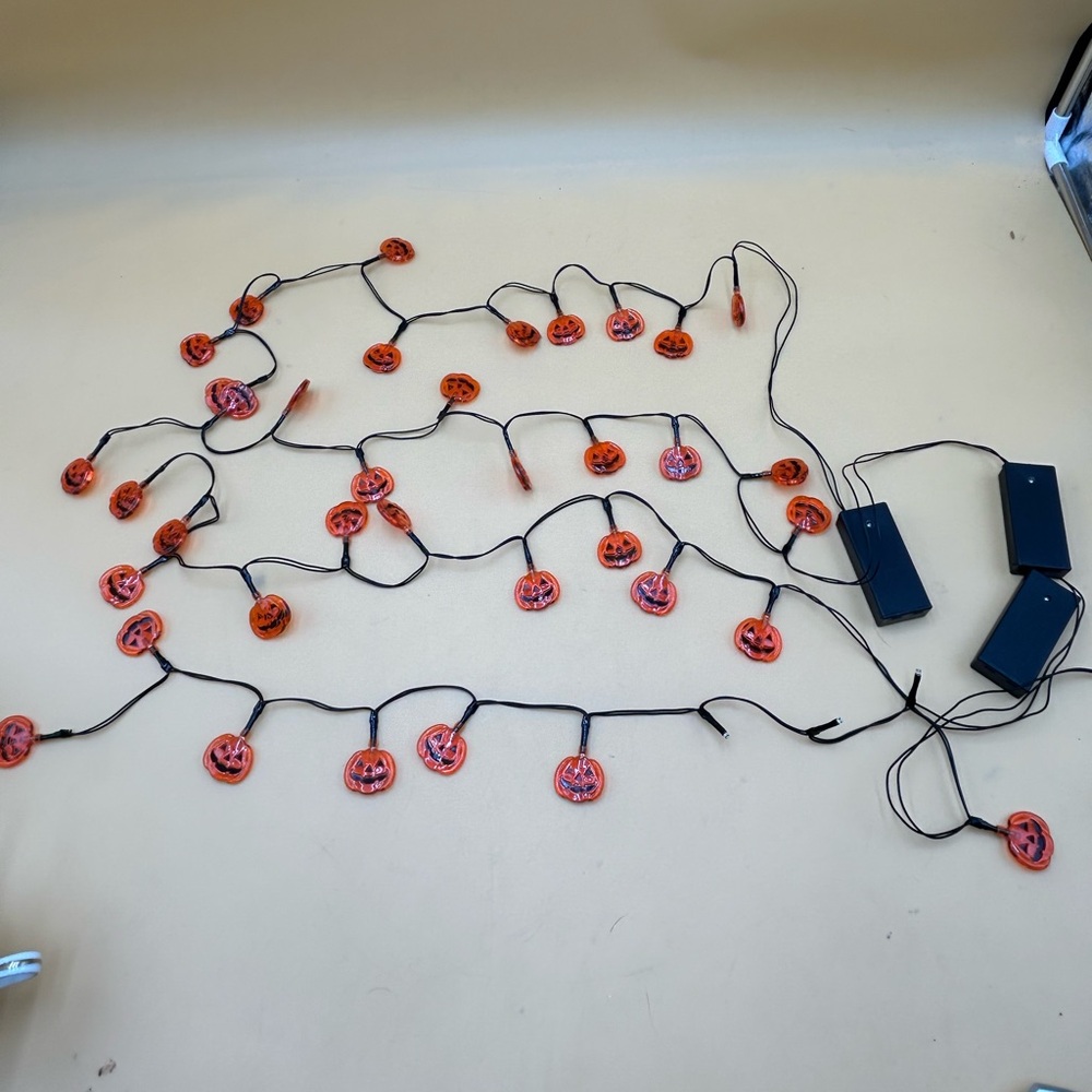 Jack o lantern battery operated string lights, pumpkin, Halloween